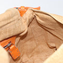 FENDI Celeria Mamma Baguette Shoulder Bag Raffia Beige Silver Auth 146952-23