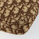 Christian Dior Trotter Canvas Shoulder Bag Brown Gold Auth 146954-9