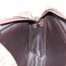 Christian Dior Trotter Canvas Shoulder Bag Brown Gold Auth 146954-18