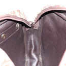 Christian Dior Trotter Canvas Shoulder Bag Brown Gold Auth 146954-19