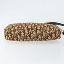 Christian Dior Trotter Canvas Shoulder Bag Brown Gold Auth 146954-5