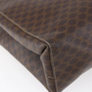 CELINE Macadam Canvas Tote Bag PVC Leather Brown Gold Auth 146956-17