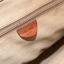 CELINE Macadam Canvas Tote Bag PVC Leather Brown Gold Auth 146956-18