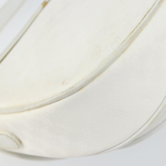 GUCCI Micro GG Supreme Shoulder Bag PVC White Gold 001 406 0259 Auth 146962