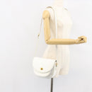 GUCCI Micro GG Supreme Shoulder Bag PVC White Gold 001 406 0259 Auth 146962-23