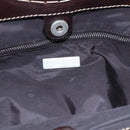 Miu Miu Wood Hand Bag Leather 2way Purple Silver Auth 146964-17