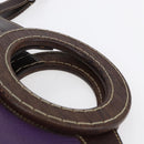 Miu Miu Wood Hand Bag Leather 2way Purple Silver Auth 146964-7