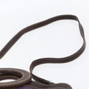 Miu Miu Wood Hand Bag Leather 2way Purple Silver Auth 146964-9