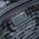 PRADA Hand Bag Nylon Black Silver Auth 146965-17