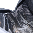 PRADA Hand Bag Nylon Black Silver Auth 146965-18
