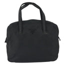 PRADA Hand Bag Nylon Black Silver Auth 146965-13