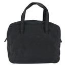 PRADA Hand Bag Nylon Black Silver Auth 146965-2