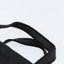 PRADA Hand Bag Nylon Black Silver Auth 146965-8