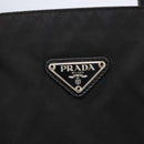PRADA Tote Bag Nylon Black Silver Auth 146966-18
