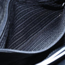 PRADA Tote Bag Nylon Black Silver Auth 146966-23