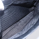 PRADA Tote Bag Nylon Black Silver Auth 146966-25
