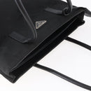PRADA Tote Bag Nylon Black Silver Auth 146966-6