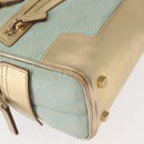 GUCCI GG Canvas Hand Bag Peppermint Gold 000 0852 Auth 146975-9