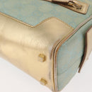 GUCCI GG Canvas Hand Bag Peppermint Gold 000 0852 Auth 146975-14