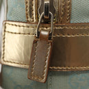 GUCCI GG Canvas Hand Bag Peppermint Gold 000 0852 Auth 146975-10