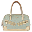 GUCCI GG Canvas Hand Bag Peppermint Gold 000 0852 Auth 146975-13