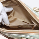 GUCCI GG Canvas Hand Bag Peppermint Gold 000 0852 Auth 146975-21