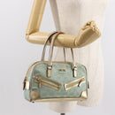 GUCCI GG Canvas Hand Bag Peppermint Gold 000 0852 Auth 146975-22