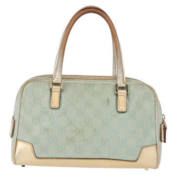 GUCCI GG Canvas Hand Bag Peppermint Gold 000 0852 Auth 146975 - 0