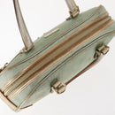 GUCCI GG Canvas Hand Bag Peppermint Gold 000 0852 Auth 146975-6