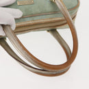GUCCI GG Canvas Hand Bag Peppermint Gold 000 0852 Auth 146975-7