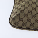 GUCCI GG Canvas Shoulder Bag Beige Silver 122798 Auth 146976-15