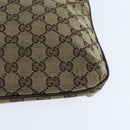 GUCCI GG Canvas Shoulder Bag Beige Silver 122798 Auth 146976-16