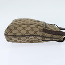 GUCCI GG Canvas Shoulder Bag Beige Silver 122798 Auth 146976-4