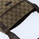 GUCCI GG Canvas Shoulder Bag Beige Silver 122798 Auth 146976-6