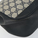 GUCCI GG Supreme Sherry Line Shoulder Bag PVC Navy Gold 116 02 076 Auth 146977-14