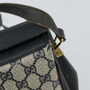 GUCCI GG Supreme Sherry Line Shoulder Bag PVC Navy Gold 116 02 076 Auth 146977-10