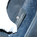 GUCCI GG Supreme Sherry Line Shoulder Bag PVC Navy Gold 116 02 076 Auth 146977-18