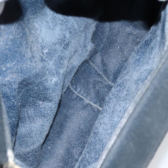 GUCCI GG Supreme Sherry Line Shoulder Bag PVC Navy Gold 116 02 076 Auth 146977