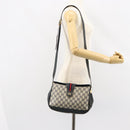 GUCCI GG Supreme Sherry Line Shoulder Bag PVC Navy Gold 116 02 076 Auth 146977-22