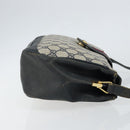 GUCCI GG Supreme Sherry Line Shoulder Bag PVC Navy Gold 116 02 076 Auth 146977-3