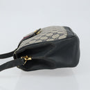 GUCCI GG Supreme Sherry Line Shoulder Bag PVC Navy Gold 116 02 076 Auth 146977-4