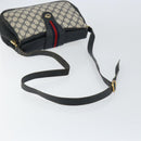 GUCCI GG Supreme Sherry Line Shoulder Bag PVC Navy Gold 116 02 076 Auth 146977-7
