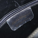 Salvatore Ferragamo Gancini Tote Bag Leather Navy Gold Auth 146978-12