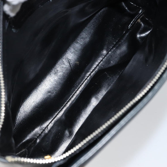 Salvatore Ferragamo Gancini Tote Bag Leather Navy Gold Auth 146978