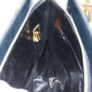 Salvatore Ferragamo Gancini Tote Bag Leather Navy Gold Auth 146978-19