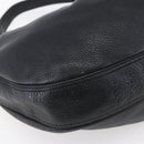 BURBERRY Shoulder Bag Leather Black Gold Auth 146979-14