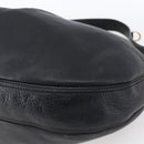 BURBERRY Shoulder Bag Leather Black Gold Auth 146979-15