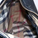 BURBERRY Shoulder Bag Leather Black Gold Auth 146979-19