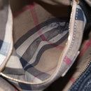 BURBERRY Shoulder Bag Leather Black Gold Auth 146979-21