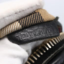 BURBERRY Shoulder Bag Leather Black Gold Auth 146979-12